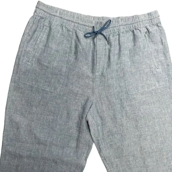 Athleta Retreat 100% Linen Pants Women Plus Size 22 High Rise Wide Leg Pull On - Picture 2 of 9